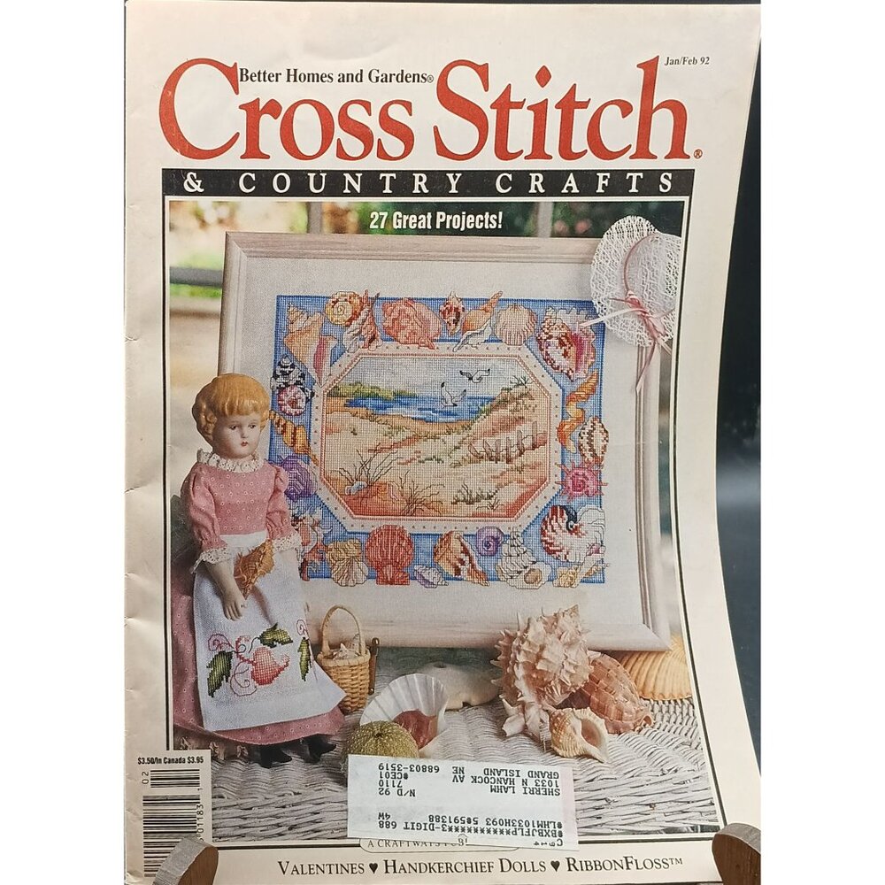 Better Homes & Gardens Cross Stitch & Country Crafts Magazine Jan/Feb 1992